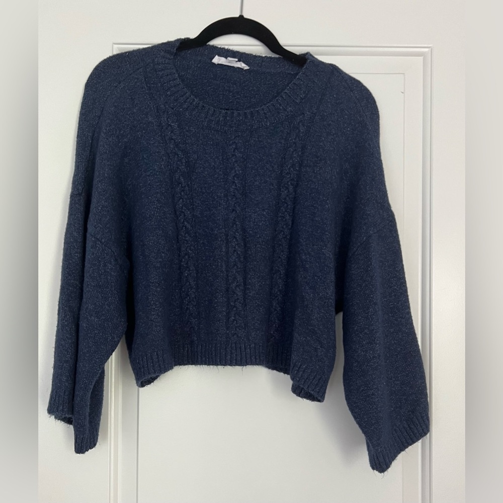 Cropped Blue Sweater